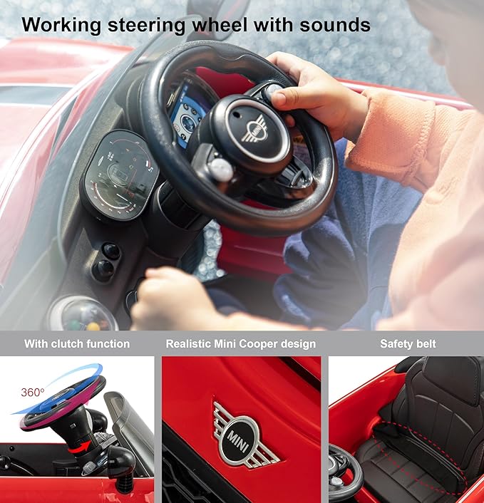 MINI COOPER PUSH CAR RED